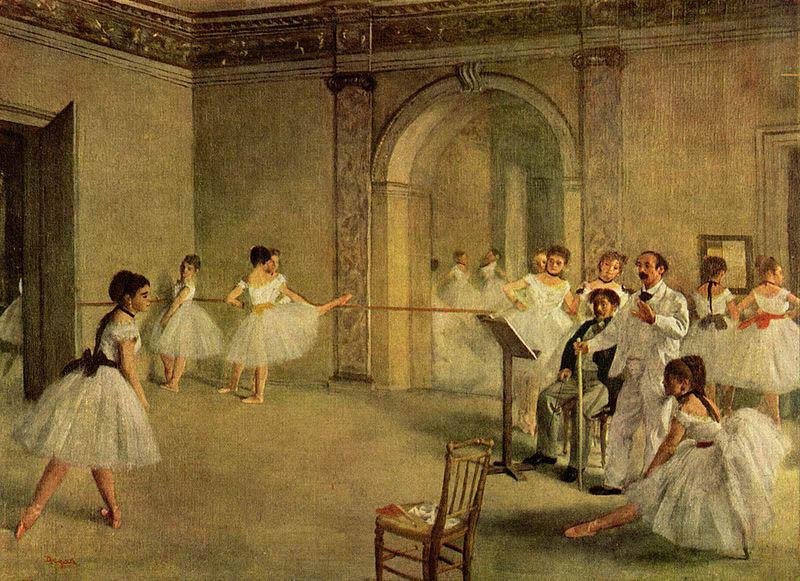 Edgar Degas Ballettsaal der Oper in der Rue Peletier oil painting image
